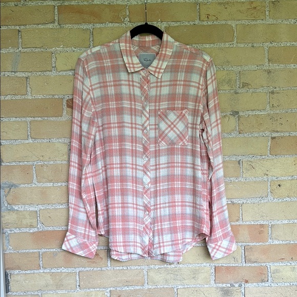 New Rails Pink, Blue and White Plaid Button Down Shirt - Picture 1 of 4